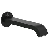 Villeroy & Boch Bath Spout Matt Black Villeroy & Boch Dawn Curved Wall Mounted Bath Spout