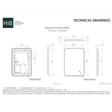hib. Illuminated Mirror hib. Arcane Curve LED Illuminated Mirror