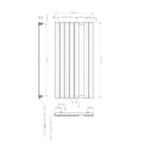 Eastbrook Designer Towel Rail Eastbrook Staverton Tube on Tube Straight Vertical Heated Towel Rail in Chrome