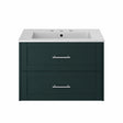 Heritage Wall Mounted Vanity Unit Classic Green Heritage Lynton 800mm Wall Hung Vanity Unit with Basin, Waste and Handle Bundle