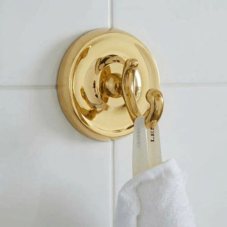 Smedbo Robe Hook Polished Brass Smedbo Villa Traditional Robe Hook