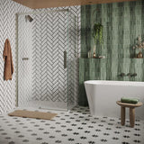 Crosswater Sliding Shower Door Brushed Stainless Steel / 800 x 2000 Crosswater Asura 8mm Sliding Shower Door Side Panel