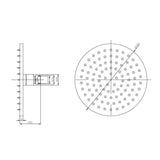 Crosswater Fixed Shower Head Crosswater MPRO 200mm Round Fixed Shower Head