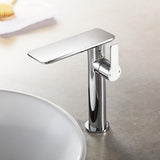 Flova Mono Basin Tap Flova Spring Tall Basin Mixer Tap with Clicker Waste in Diamond Chrome