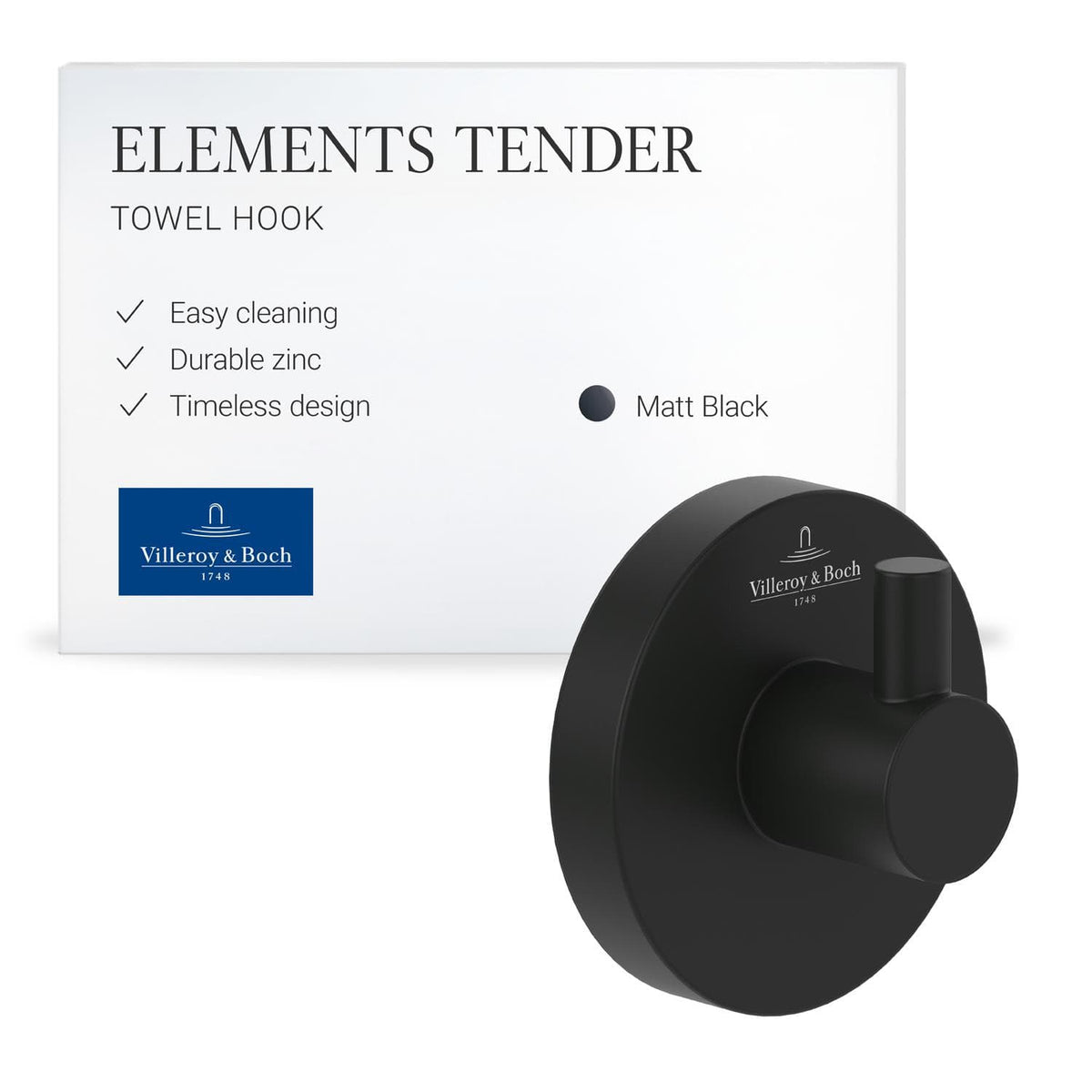 Villeroy & Boch Toilet Roll Holder Villeroy and Boch Elements -  Tender Robe Hook