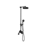 Crosswater Exposed Shower Set Crosswater MPRO Industrial Exposed Shower Valve Set with Adjustable Riser, Fixed Shower Head and Handset in Carbon Black
