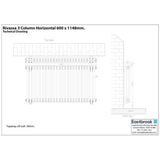 Eastbrook Rivassa Traditional 3 Column Radiator in Chrome Effect