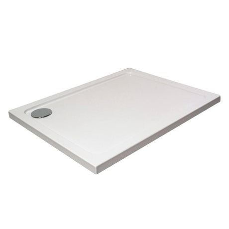 Aquarius Bathrooms Rectangle Shower Tray 1400x800mm Aquarius Urbano Rectangular 45mm Stone Resin Shower Tray in White