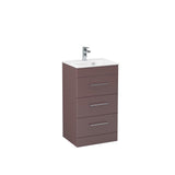Imex Floor Standing Vanity Unit Imex Croma Floor Standing Three Door 500mm Vanity Unit with 1 Tap Hole Basin