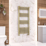 Eastbrook Wendover Straight Heated Towel Rail in Brushed Brass
