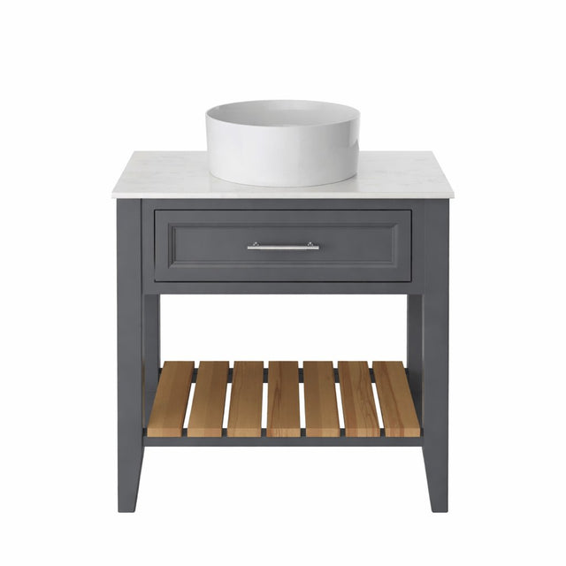 Heritage Floor Standing Vanity Unit Graphite Heritage Broughton 800mm Washstand, Worktop and Basin Bundle