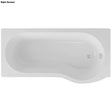 Eastbrook P-Shaped Shower Bath 1700 x 850mm / Reinforced / Right Handed Eastbrook Shannon P-Shape Shower Bath
