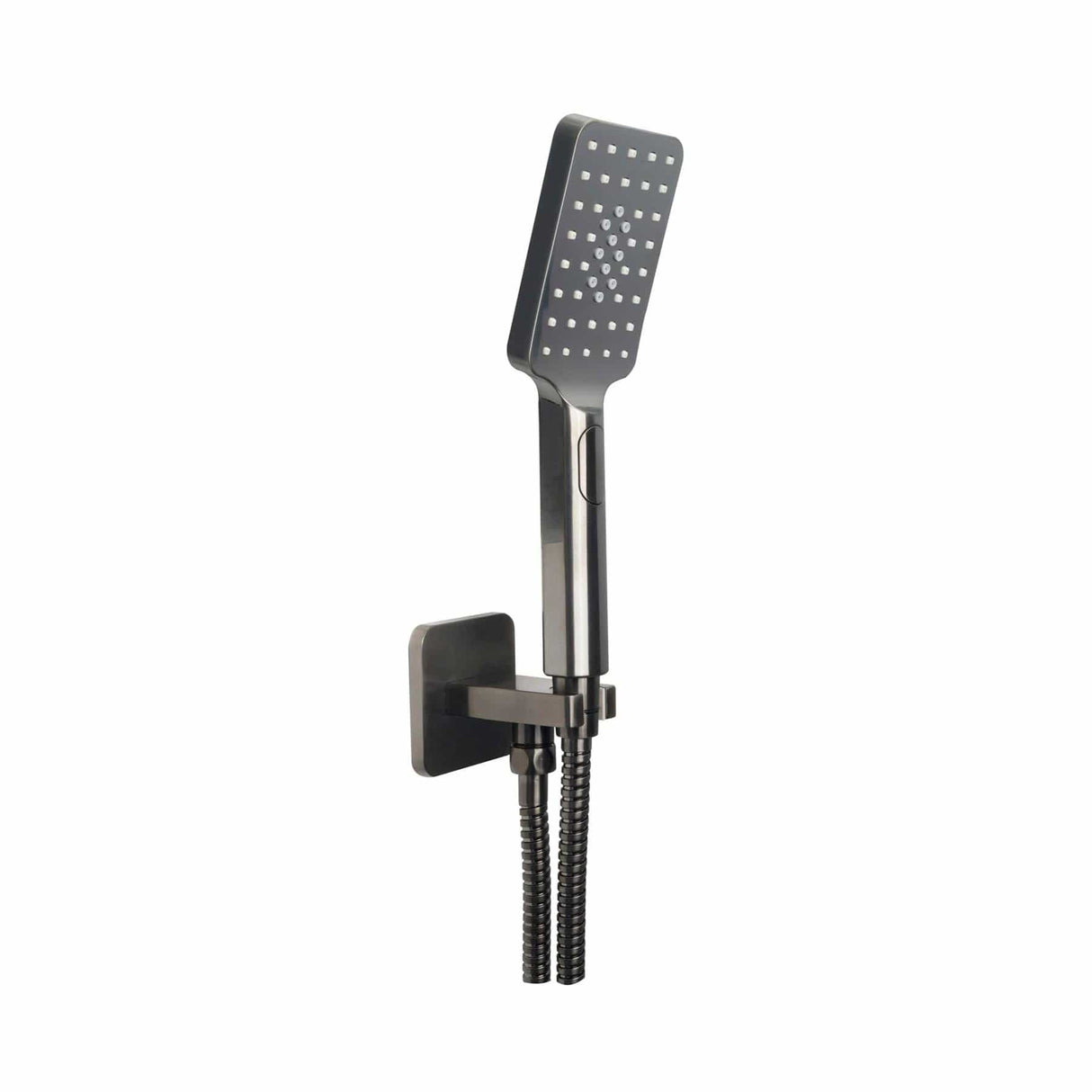 JTP Shower Handset Brushed Black JTP HIX Wall Mounted Water Outlet with Holder, Shower Handset and Hose