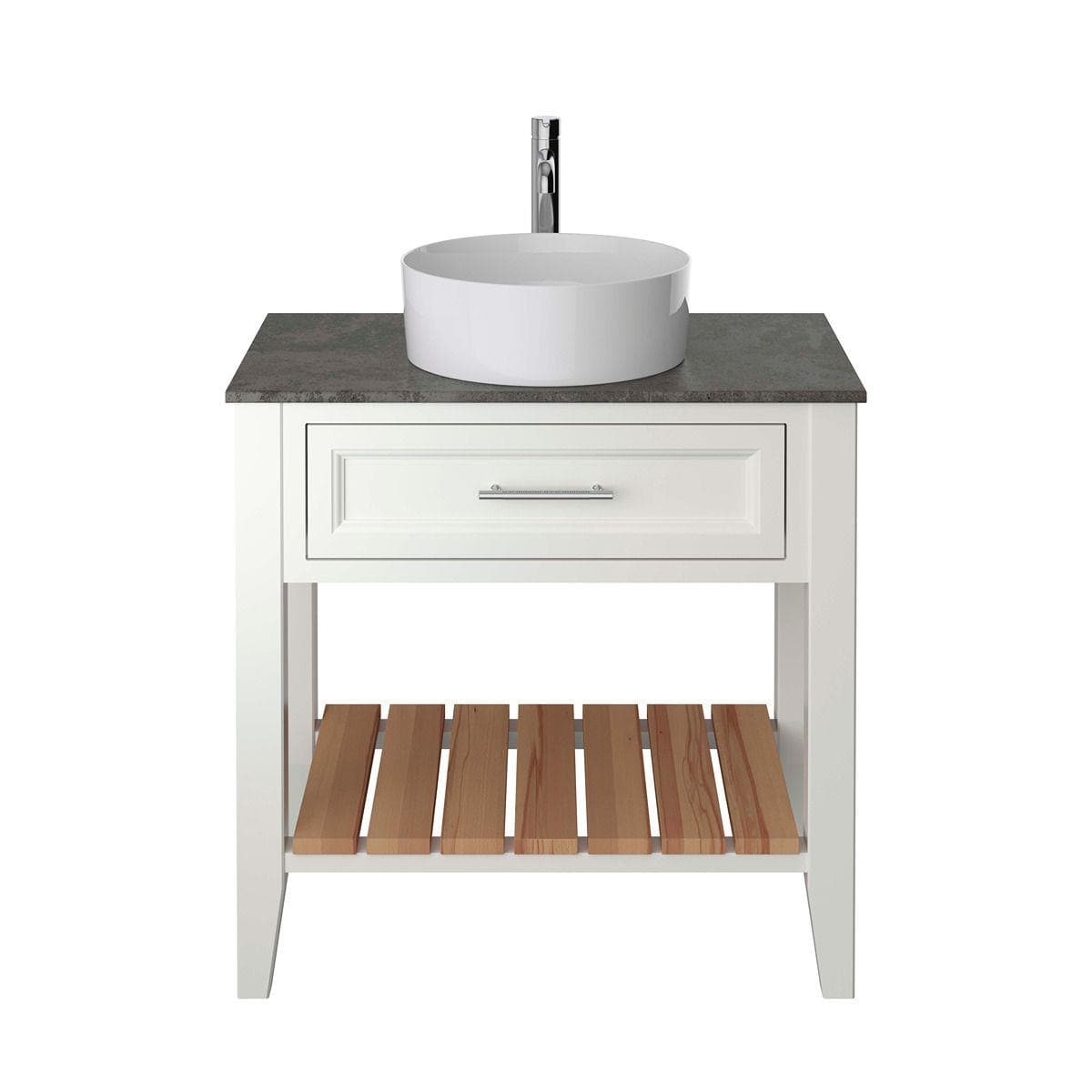 Heritage Floor Standing Vanity Unit Chantilly / 800mm - 1 Drawer Heritage Broughton Washstand with Laminate Worktop