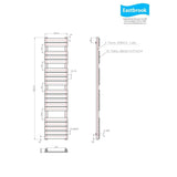 Eastbrook Designer Towel Rail Eastbrook Staverton Tube on Tube Straight Vertical Heated Towel Rail in Chrome