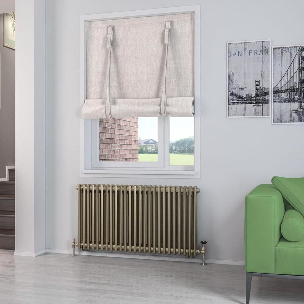 Eastbrook Column Radiator 600 x 1148 / Dual Fuel Eastbrook Rivassa Traditional 2 Column Radiator in Bronze Effect