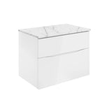 Crosswater Wall Mounted Vanity Unit Crosswater Glide II Wall Mounted Two Drawer Vanity Unit with Worktop