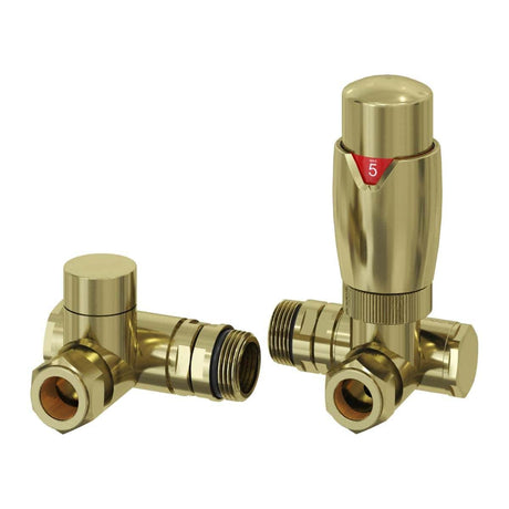 Reina Radiator Valve Bronze Reina Modal Thermostatic Dual Fuel Corner Radiator Valves