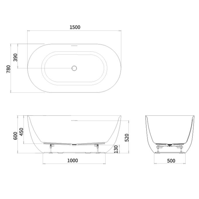 Crosswater Modern Freestanding Bath Crosswater Cerus Freestanding Bath
