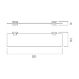 Vado Shelf Vado Level 500mm Long Frosted Glass Shelf in Chrome