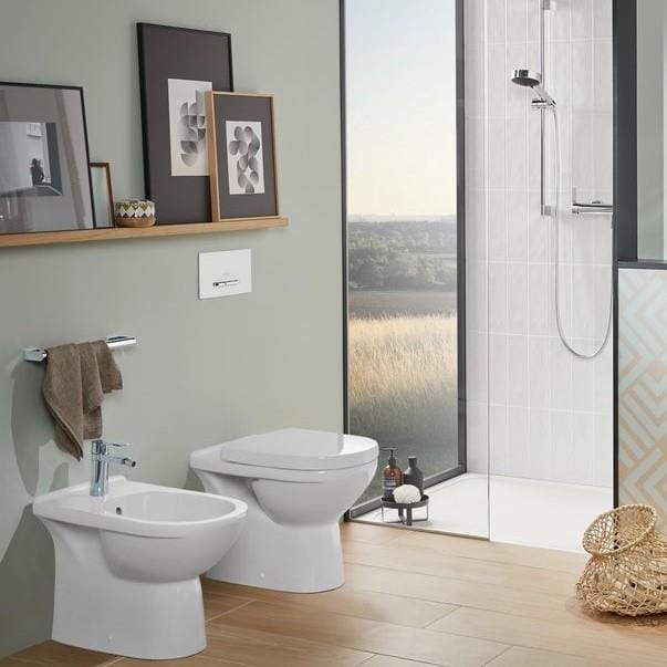 Villeroy & Boch Back to Wall Toilet Villeroy & Boch O.novo Back to Wall Toilet with Soft Close Seat