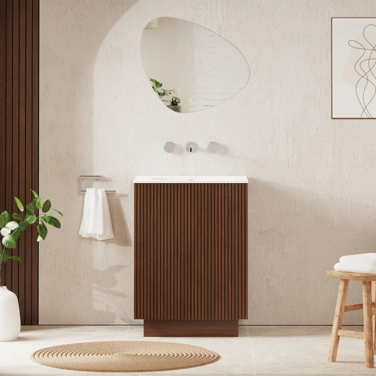 Crosswater Floor Standing Vanity Unit Royal Walnut / 0 Crosswater Limit 600mm Floorstanding Vanity Unit with Basin
