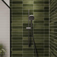 Britton Shower Riser Rail Britton Hoxton Shower Slider Rail with Handset, Hose and Outlet Elbow in Matt Black
