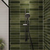 Britton Shower Riser Rail Britton Hoxton Shower Slider Rail with Handset, Hose and Outlet Elbow in Matt Black
