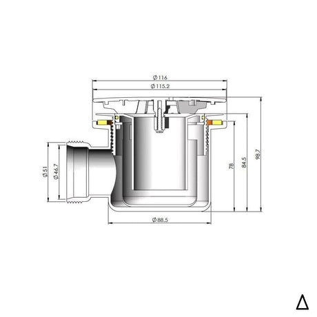 Aquarius Shower Tray Waste Aquarius Urbano 90mm Shower Waste with Cover for 45mm Trays Online