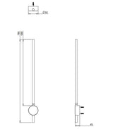 Crosswater Bathroom Lighting Crosswater Tranquil Pillar Light - Slate