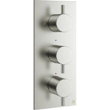 Crosswater Concealed Shower Valve Crosswater MPRO 3 Outlet, 3 Handle Portrait Concealed Thermostatic Shower Valve