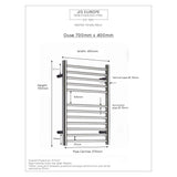 JIS Ladder Rail JIS Sussex Ouse Vertical Stainless Steel Heated Towel Rail