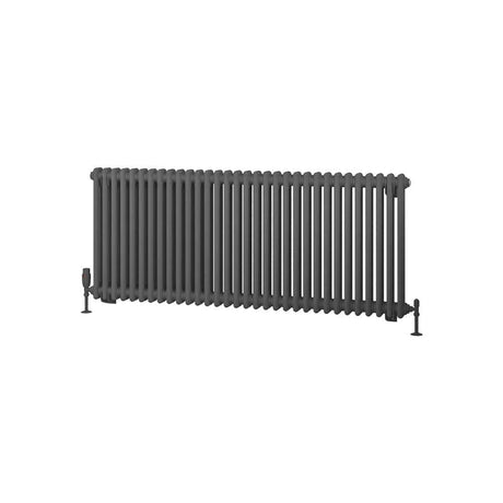 Eastbrook Column Radiator Eastbrook Rivassa Traditional 2 Column Radiator in Matt Anthracite