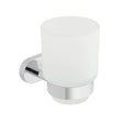 VADO Toothbrush Holder Vado Life Frosted Glass Tumbler and Holder Wall Mounted in Chrome
