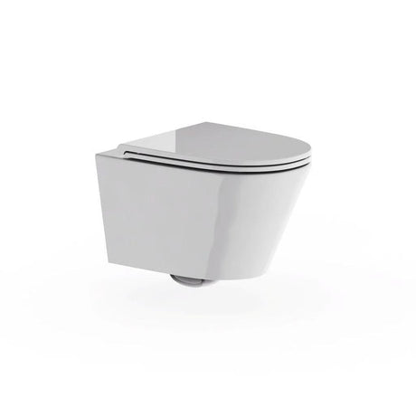 Crosswater Wall Hung Toilet Crosswater Mada Round Wall Hung Rimless Toilet with Soft Close Seat