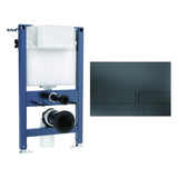 Crosswater Wall Hung WC Frame Venue Plate in Slate Crosswater 0.82m Dual Flush WC Support Frame Set with Flush Plate