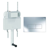 Crosswater Concealed Cistern MPRO Plate in Chrome Crosswater Dual Flush Slimline Concealed Cistern Set with Flush Plate  - 508 x 80 x  550mm