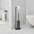 Smedbo Toilet Roll Holder Matt Black Smedbo Outline Freestanding Toilet Roll Holder and Toilet Brush