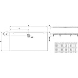 Laufen Laufen Marbond PRO Rectangular Tray with Waste in White