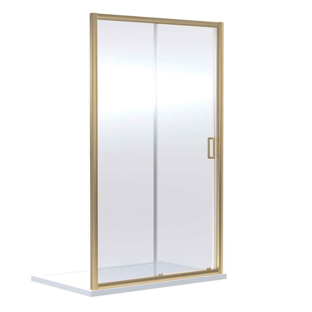 Aquarius Bathrooms Sliding Shower Door Brushed Brass / 1400mm Aquarius Urbano 6mm Sliding Shower Door 1850mm