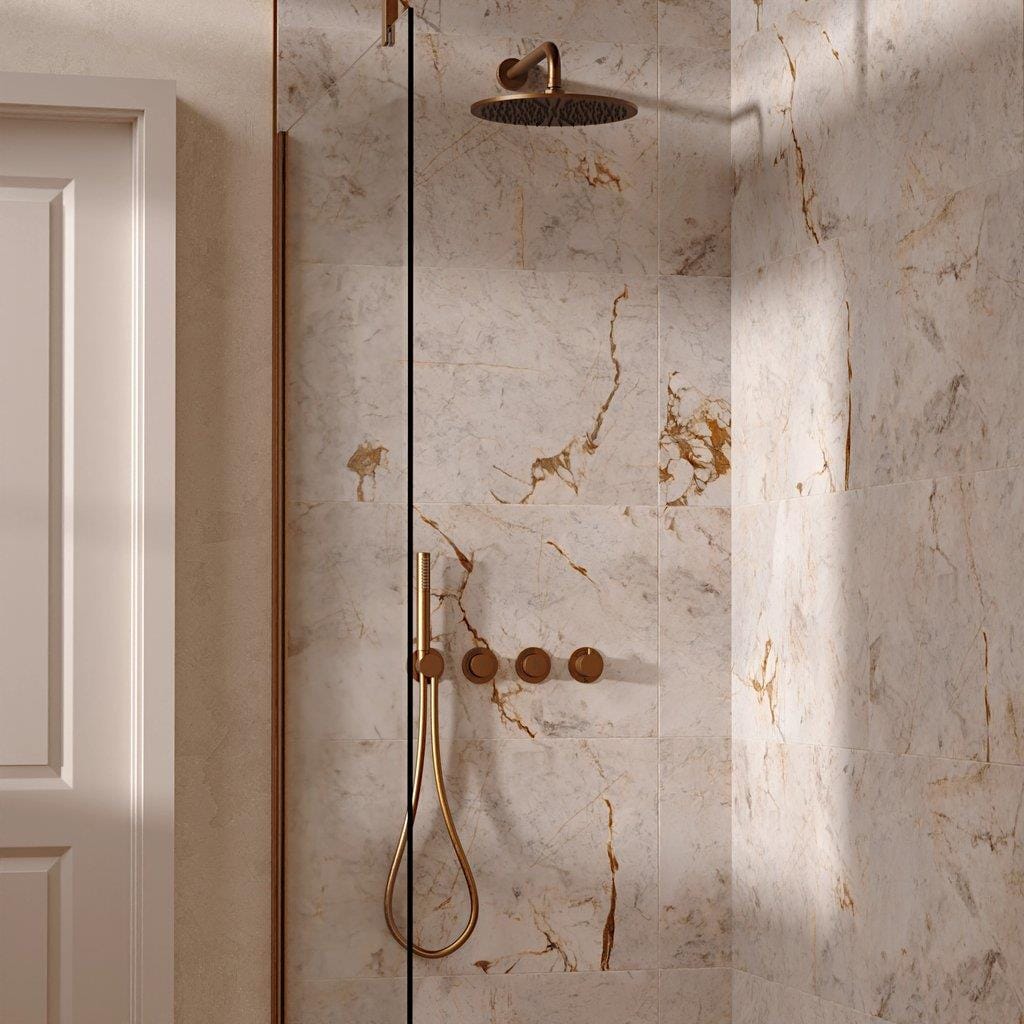 UK Bathroom Store Concealed Shower Set Crosswater Module Shower Set 8 - 2 Outlet with Pencil Handset and Overhead Shower