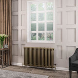 Eastbrook Column Radiator 600 x 1010 / Central Heating Eastbrook Rivassa Traditional 3 Column Radiator in Bronze Effect