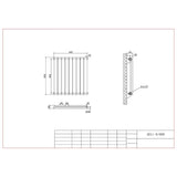 Aquarius Bathrooms Column Radiator Aquarius Athens Single Horizontal Column Radiator in Anthracite
