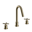 Heritage 3 Tap Hole Basin Set Brushed Brass Heritage Salcombe 3 Hole Basin Mixer Tap
