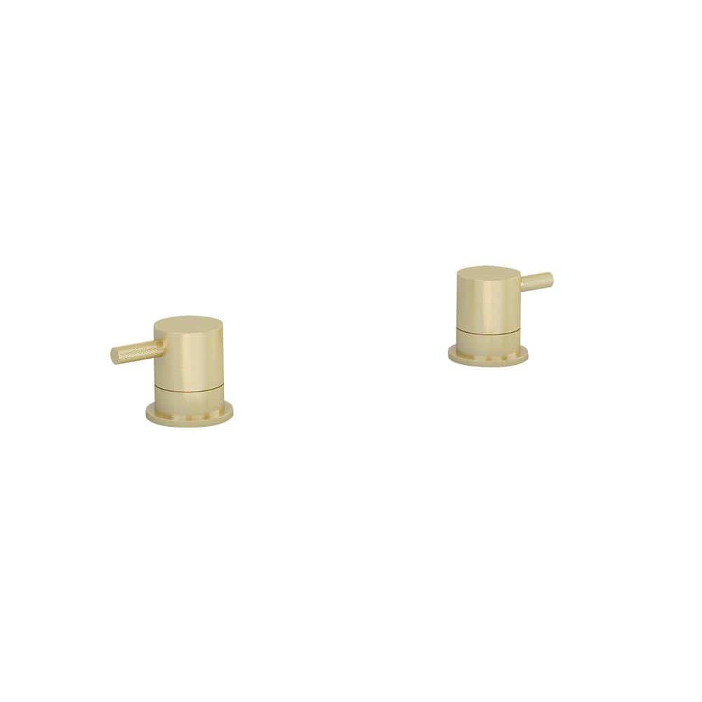 Imex Bath Mixer Brushed Brass Imex Ravine Deck Mounted Cold/Hot Shut Off Valves