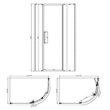 Crosswater Quadrant Shower Enclosure Crosswater Asura 8mm Quadrant Sliding Shower Door