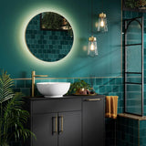 hib. Illuminated Mirror 600mm / Brushed Brass hib. Arcane Round LED Illuminated Mirror