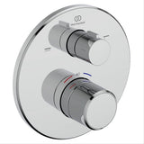 Ideal Standard Concealed Shower Valve Chrome Ideal Standard Ceratherm T25 2 Outlet Round Concealed Valve Trim-set