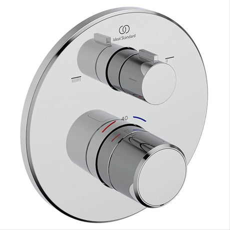 Ideal Standard Concealed Shower Valve Chrome Ideal Standard Ceratherm T25 2 Outlet Round Concealed Valve Trim-set