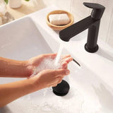 Hansgrohe Mono Basin Tap Hansgrohe Rebris S Single Lever Basin Mixer 110 With Pop-Up Waste Set in Matt Black
